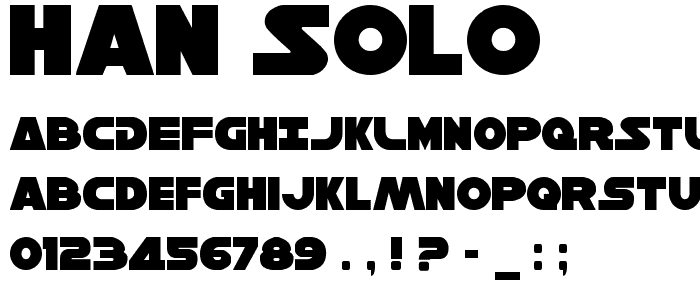 Han Solo font